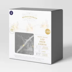 20ct LED Battery Operated Deer Christmas Novelty String Lights Warm White Clear Wire - Wondershop™ -Wondershop GUEST 08b37493 631c 485b ba39 49a2bdd6529c