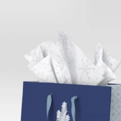 30ct Christmas Tissue Paper Gray/White - Wondershopâ˘