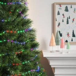 115ct LED High Density Dewdrop Christmas String Lights Color Changing With Silver Wire - Wondershop™