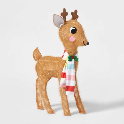 28" Tinsel Fabric Reindeer Christmas Novelty Sculpture Light - Wondershop™ 1 28" Tinsel Fabric Reindeer Christmas Novelty Sculpture Light - Wondershop™