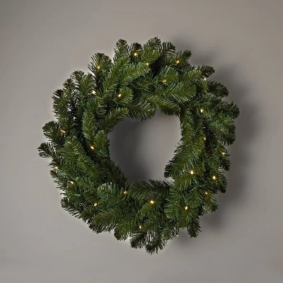 22" Pre-lit Battery Operated LED Artificial Christmas Wreath Dual Color Lights - Wondershop™ 3 22" Pre-lit Battery Operated LED Artificial Christmas Wreath Dual Color Lights - Wondershop™ - Image 3