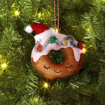 6" Christmas Fabric Donut Ornament - Wondershop™ 1 6" Christmas Fabric Donut Ornament - Wondershop™