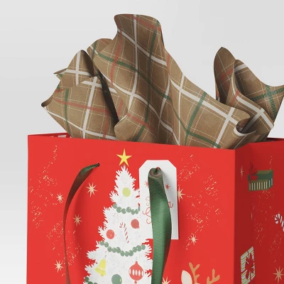 30ct Christmas Tissue Paper Brown Plaid/Red/White - Wondershop™ 1 30ct Christmas Tissue Paper Brown Plaid/Red/White - Wondershop™