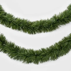 18' Pre-Lit Artificial Pine Christmas Garland Green With Clear Lights - Wondershopâ˘