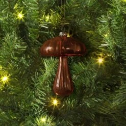 Christmas Glass Brown Mushroom Ornament - Wondershopâ˘