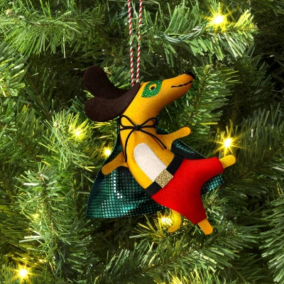 5.25" Christmas Fabric Superhero Ornament Dog - Wondershop™ 1 5.25" Christmas Fabric Superhero Ornament Dog - Wondershop™