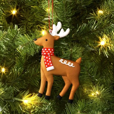 4.75" Christmas Clay Dough Gingerbread Deer Ornament - Wondershop™ 1 4.75" Christmas Clay Dough Gingerbread Deer Ornament - Wondershop™