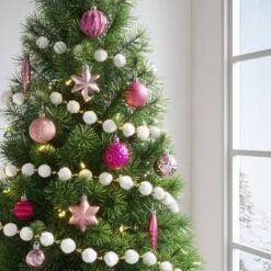 20ct Christmas Mixed Finial Ornament Set Pink - Wondershopâ˘