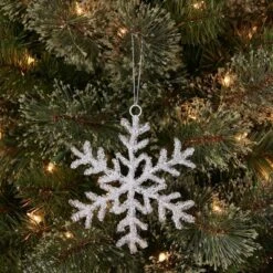 Acrylic Snowflake Christmas Tree Ornament Clear - Wondershop™ : Icy Shine, Indoor Decor, Festive Charm: Icy Shine, Indoor Decor, Festive Charm