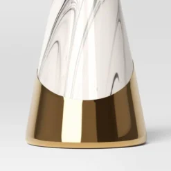 12" Marbled Ceramic Cone Christmas Tree Figurine With Gold Accent - Wondershop™ Black/White 5 12" Marbled Ceramic Cone Christmas Tree Figurine With Gold Accent - Wondershop™ Black/White -Wondershop GUEST 59fa308d c324 480c 8578 125a51222e36