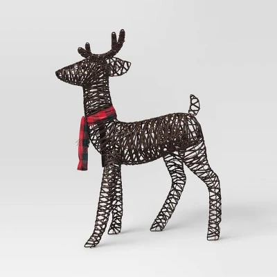 LED 45" Faux Rattan Buck Christmas Novelty Sculpture Light Warm White - Wondershop™ 2 LED 45" Faux Rattan Buck Christmas Novelty Sculpture Light Warm White - Wondershop™ - Image 2