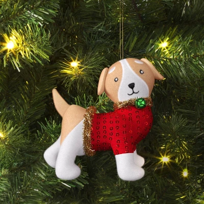 4" Christmas Dog Sweater Ornament - Wondershop™ 1 4" Christmas Dog Sweater Ornament - Wondershop™