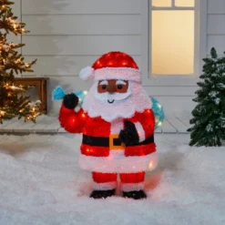 32" Tinsel Santa Christmas Novelty Sculpture Light With 4 Interchangeable Faces - Wondershopâ˘