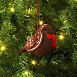 Christmas Gingerbread Fabric Bird Ornament - Wondershopâ˘