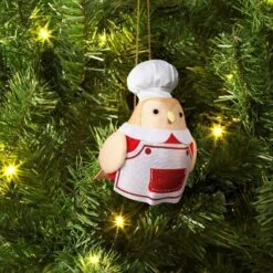 Christmas Fabric Chef Bird Ornament - Wondershopâ˘