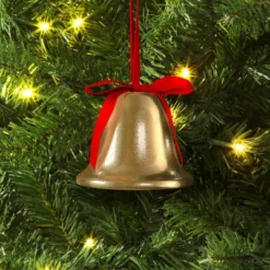 Christmas Metal Bell Ornament Gold - Wondershop™