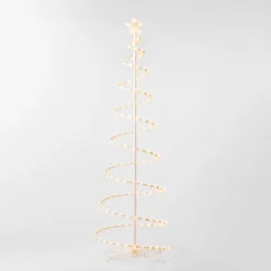6' Incandescent Spiral Tree Christmas Novelty Sculpture Light White - Wondershop™
