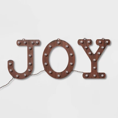 Hanging Lit 'JOY' Sign Brushed Bronze With Warm White Lights - Wondershop™ 3 Hanging Lit 'JOY' Sign Brushed Bronze With Warm White Lights - Wondershop™ - Image 3