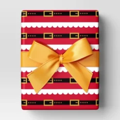 40" 125 Sq Ft Christmas Roll Wrap Santa Belt - Wondershopâ˘