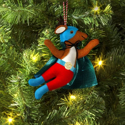 5.25" Christmas Fabric Superhero Ornament Reindeer - Wondershop™ 1 5.25" Christmas Fabric Superhero Ornament Reindeer - Wondershop™