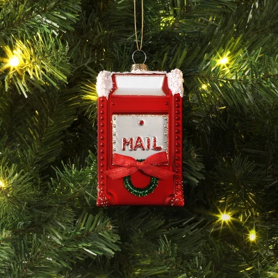 Christmas Glass Mailbox Ornament - Wondershop™ 1 Christmas Glass Mailbox Ornament - Wondershop™