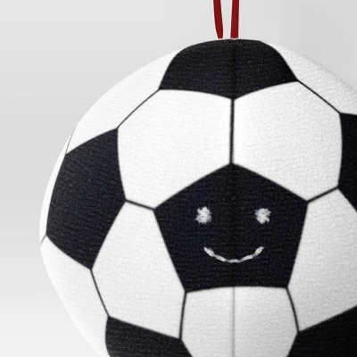 Christmas Embroidered Face Soccer Ornament - Wondershop™ 2 Christmas Embroidered Face Soccer Ornament - Wondershop™ - Image 2