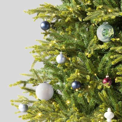 4ct 150mm Christmas Ornament Set Iridescent White/Clear - Wondershop™ 1 4ct 150mm Christmas Ornament Set Iridescent White/Clear - Wondershop™