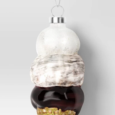 4" Christmas Glass Ice Cream Ornament - Wondershop™ 2 4" Christmas Glass Ice Cream Ornament - Wondershop™ - Image 2