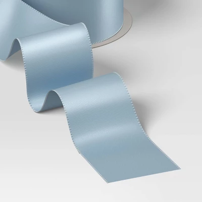 36' Christmas Premium Satin Ribbon Light Blue - Wondershop™ 2 36' Christmas Premium Satin Ribbon Light Blue - Wondershop™ - Image 2