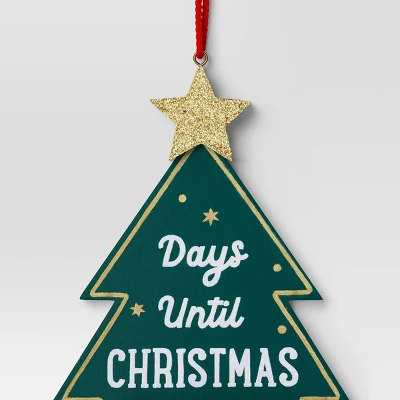 Christmas Wood Tree Countdown Ornament - Wondershop™ 2 Christmas Wood Tree Countdown Ornament - Wondershop™ - Image 2