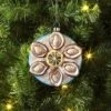 4" Christmas Glass Oyster Ornament Blue Plate - Wondershop™