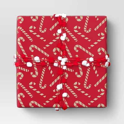 30” 20 Sq Ft Christmas Roll Wrap Scattered Candy Canes - Wondershop™ 1 30” 20 Sq Ft Christmas Roll Wrap Scattered Candy Canes - Wondershop™