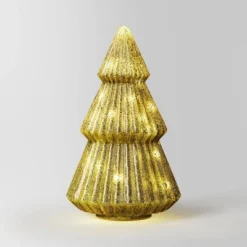 10.25" Battery Operated Lit Glass Christmas Tree Figurine - Wondershop™ 10 10.25" Battery Operated Lit Glass Christmas Tree Figurine - Wondershop™ -Wondershop GUEST b328e3b1 f6ef 4a87 9ffe d0419e1e7255