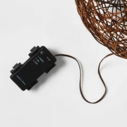 Battery Operated Brown Faux Rattan Sphere Fairy String Lights Warm White With Brown Wire - Wondershop™ -Wondershop GUEST b5f6d835 3e6c 4ba8 b25a c46815fe8053