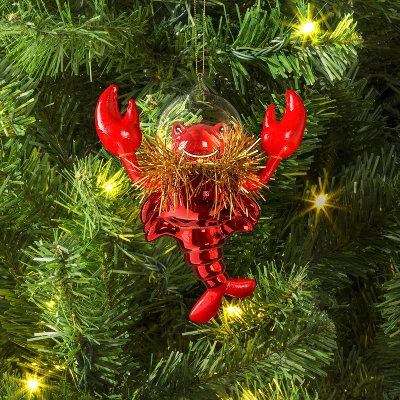 Christmas Lobster With Tinsel Collar Ornament - Wondershop™ 1 Christmas Lobster With Tinsel Collar Ornament - Wondershop™
