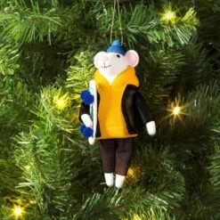 Christmas Felted Wool Skateboarder Mouse Ornament - Wondershopâ˘