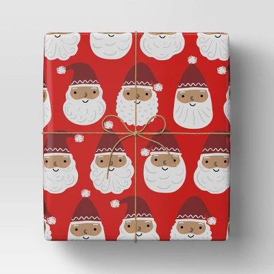 40” 125 Sq Ft Christmas Roll Wrap Medium Skin Tone Santa - Wondershop™ 1 40” 125 Sq Ft Christmas Roll Wrap Medium Skin Tone Santa - Wondershop™