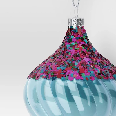 Christmas Swirl Onion Blue Ornament - Wondershop™ 2 Christmas Swirl Onion Blue Ornament - Wondershop™ - Image 2