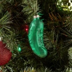 Pickle Glass Christmas Tree Ornament - Wondershopâ˘: Mold-Blown, Indoor Decoration, 5.3" Height