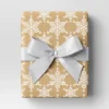 40" 125 Sq Ft Christmas Roll Wrap White Flakes On Brown Kraft - Wondershop™