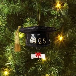 Christmas Glass Graduation Cap Ornament - Wondershopâ˘