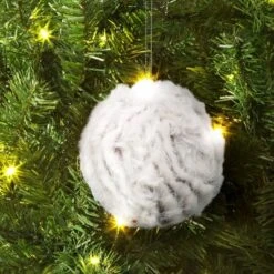 Christmas Brown Furry Ball Ornament - Wondershopâ˘