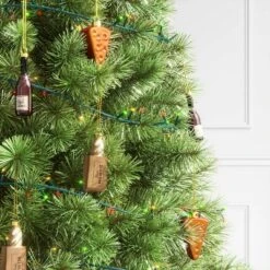 3pc Christmas Gift Ornament Set Glass Wine/Cheese/Baguette - Wondershopâ˘