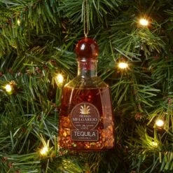 Glass Tequila Bottle Christmas Tree Ornament Orange - Wondershopâ˘