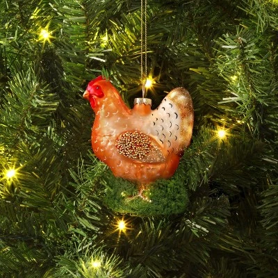 Christmas Glass Rooster Nest Ornament - Wondershop™ 1 Christmas Glass Rooster Nest Ornament - Wondershop™