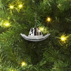 Christmas Silver Disco Cowboy Hat Ornament - Wondershopâ˘