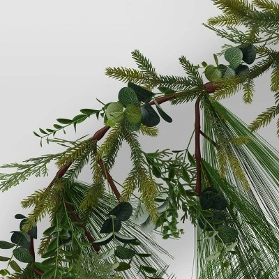 6' Pine And Eucalyptus Artificial Christmas Garland Green - Wondershop™ 2 6' Pine And Eucalyptus Artificial Christmas Garland Green - Wondershop™ - Image 2