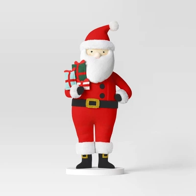 22" Fabric Santa Sculpture Holding Gifts - Wondershop™ Red/White 3 22" Fabric Santa Sculpture Holding Gifts - Wondershop™ Red/White - Image 3