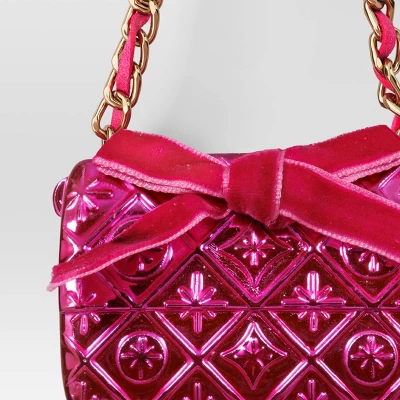 2.5" Christmas Resin Handbag Ornament Hot Pink - Wondershop™ 2 2.5" Christmas Resin Handbag Ornament Hot Pink - Wondershop™ - Image 2