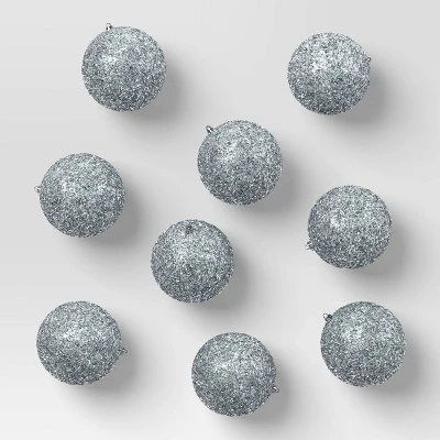 9pc Tinsel Ball Christmas Tree Ornament Set - Wondershop™ 6 9pc Tinsel Ball Christmas Tree Ornament Set - Wondershop™ - Image 6